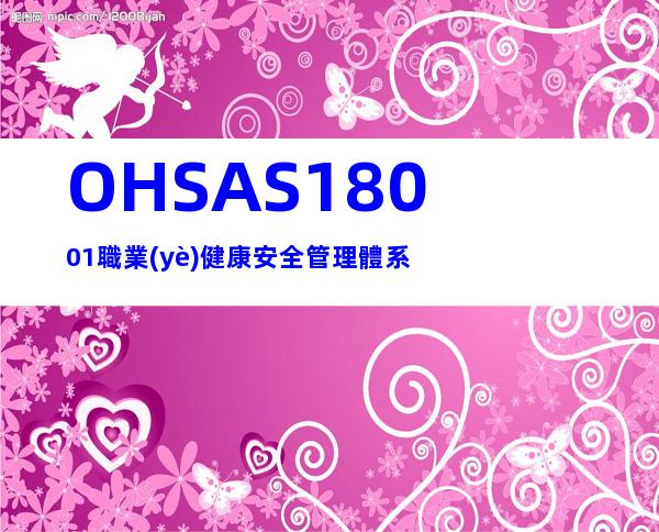 OHSAS18001職業(yè)健康安全管理體系
