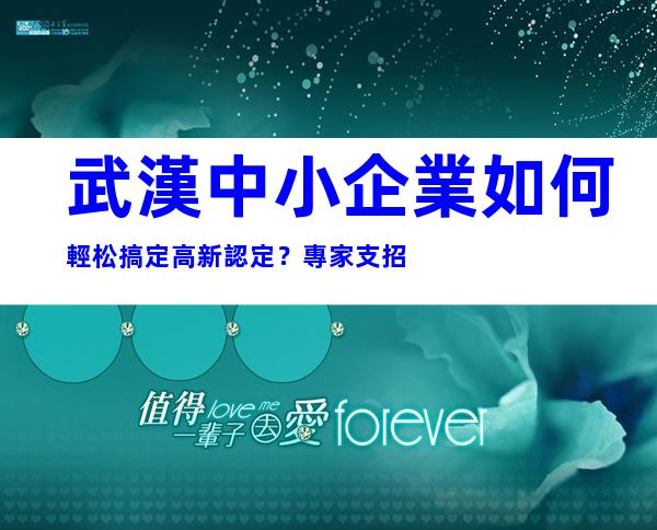 武漢中小企業如何輕松搞定高新認定？專家支招